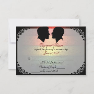 Cartões de RSVP de Casamento Gay Personalizados Ma