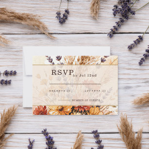 cartões de RSVP de casamento Jardim de Outono em F