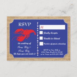 Cartões de RSVP de Casamento Lagostim Boil Lagosta