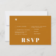 Cartões de RSVP de Casamento Minimalista