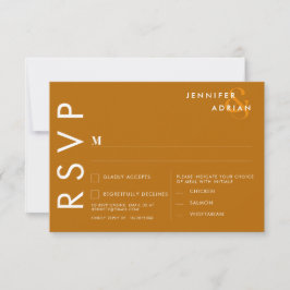 Cartões de RSVP de Casamento Minimalista