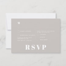 Cartões de RSVP de Casamento Minimalista