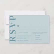 Cartões de RSVP de Casamento Minimalista