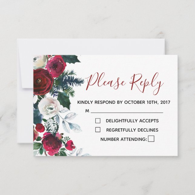 Cartões de RSVP de Natal - Cartões de RSVP de Fest (Frente)