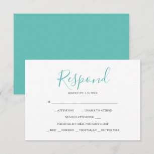 Cartões de RSVP de Resposta Neutra