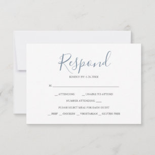 Cartões de RSVP de Resposta Neutra