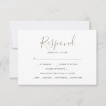 Cartões de RSVP de Resposta Neutra