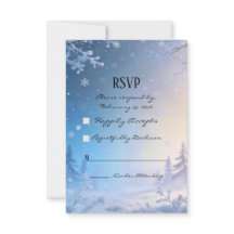 Cartões de RSVP de Sonho de Inverno Suave