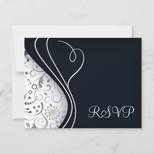 Cartões de RSVP elegantes (Frente)