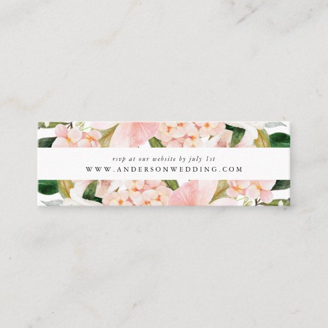Cartões de RSVP Florais Spring Blush para Casament (Frente)