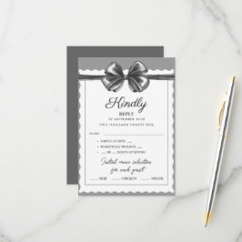 Cartões de RSVP Luxuoso Arco Preto Casamento.