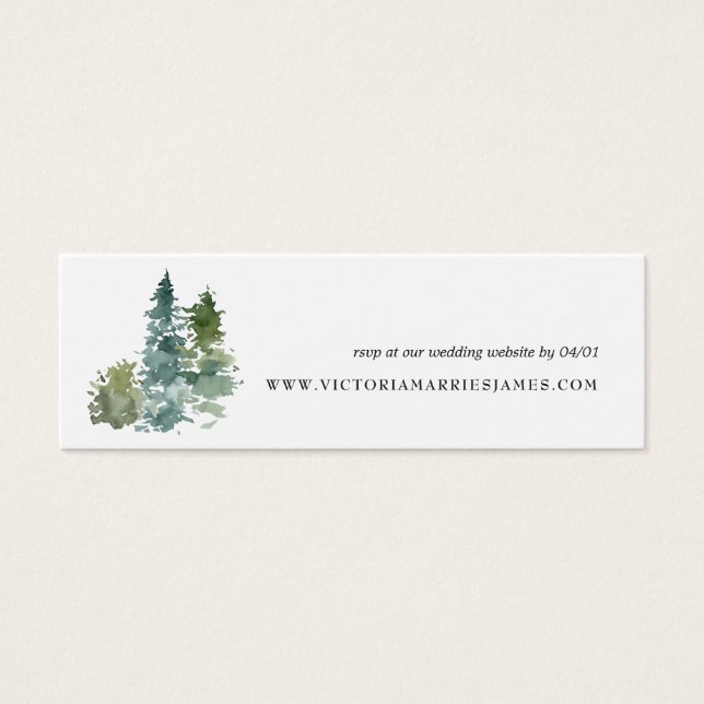 Cartões de RSVP para Site de Casamento Minimalista (Frente)