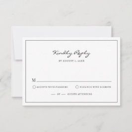 Cartões de RSVP Simples e Elegantes