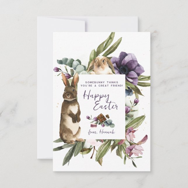 Cartões de sala de aula para crianças coelhinhas (Frente)