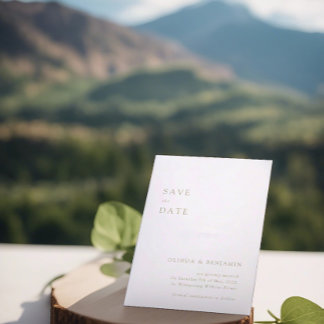 cartões de salvar a data em verde sálvia moderno m