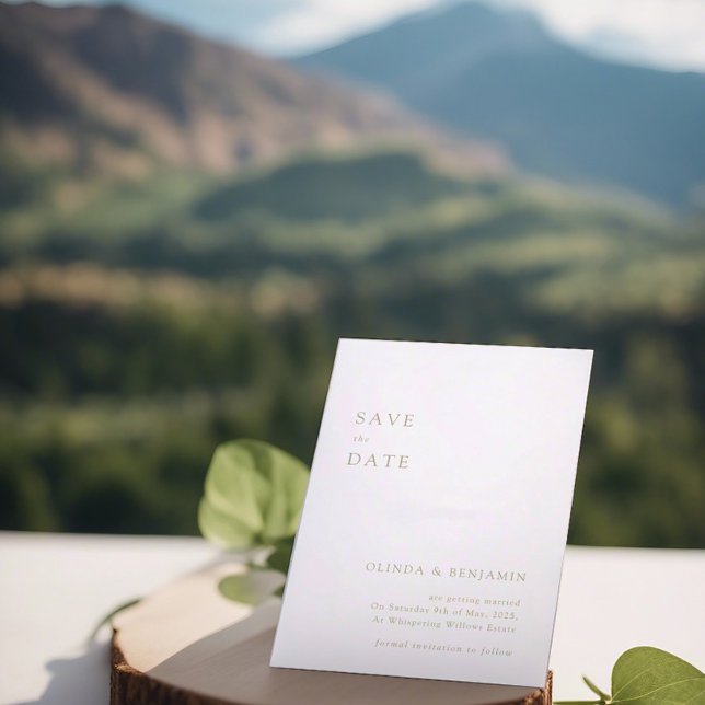 cartões de salvar a data em verde sálvia moderno m (Criador carregado)