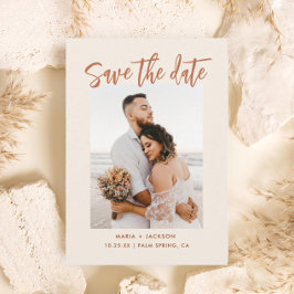 Cartões de Salvar Datas de Sobremesa Boho com Foto