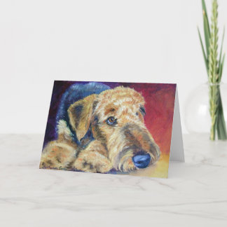 Cartões de saudação Airedale Terrier