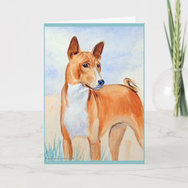 Cartões de Saudação Basenji (Frente)