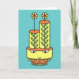 Cartões de saudação colorido do personagem de dese