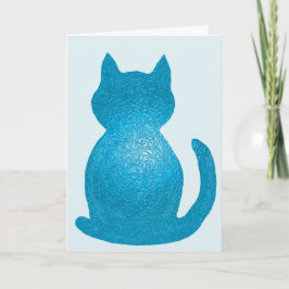 Cartões de saudação CrystalKatz com Textura Azul