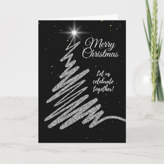Cartões de saudação da árvore de Natal Negra