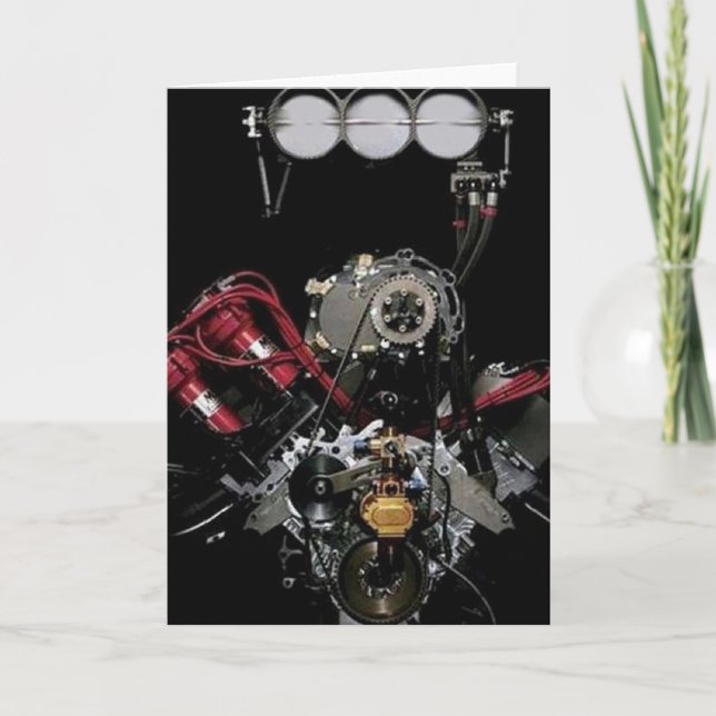 Cartões de saudação da cabeça de engrenagens (Frente)