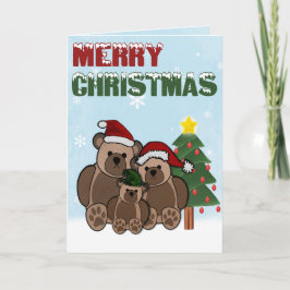 Cartões de saudação da família Teddy Bear