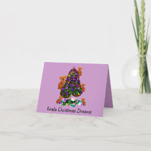 Cartões de saudação da manhã de Natal em Koalas