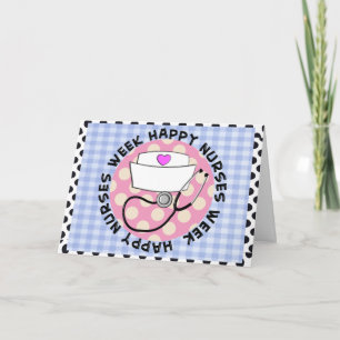 Cartões de saudação da semana da enfermeira feliz