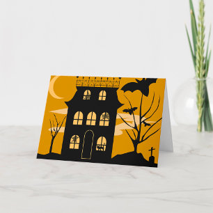 Cartões de saudação da Silhoueen Halloween House