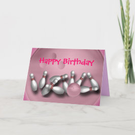 Cartões de saudação de Boliche personalizada