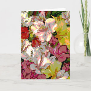 Cartões de saudação de Buquê Floral Amaryllis