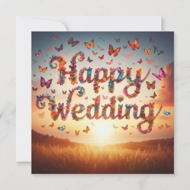 Cartões de Saudação de Casamento Bonito (Frente)