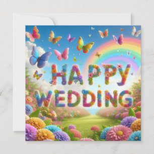 Cartões de Saudação de Casamento Bonito
