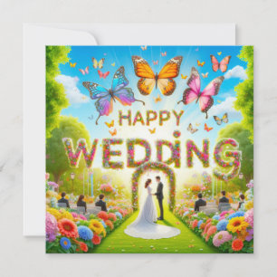 Cartões de Saudação de Casamento Bonito