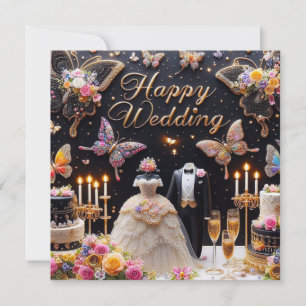 Cartões de Saudação de Casamento Feliz