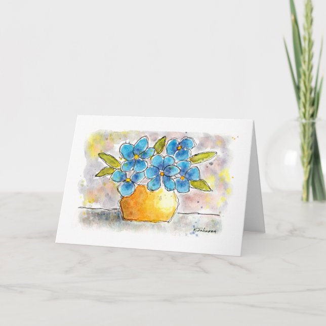 Cartões de saudação de cores aquáticas para violet (Frente)