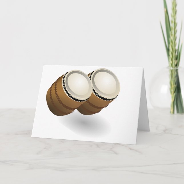 Cartões de saudação de dois bongos (Frente)