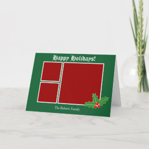 Cartões de saudação de fotos de colagem de Natal