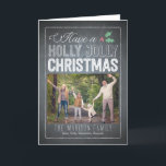 Cartões de saudação de fotos de Natal Holly<br><div class="desc">Design © Berry Berry Sweet.  Visite nosso showroom de design em WWW.BERRYBERRYSWEET.COM</div>