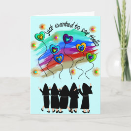 Cartões de saudação de freiras católicas