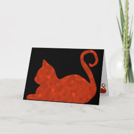 Cartões de Saudação de Gato Vermelho CrystalKatz