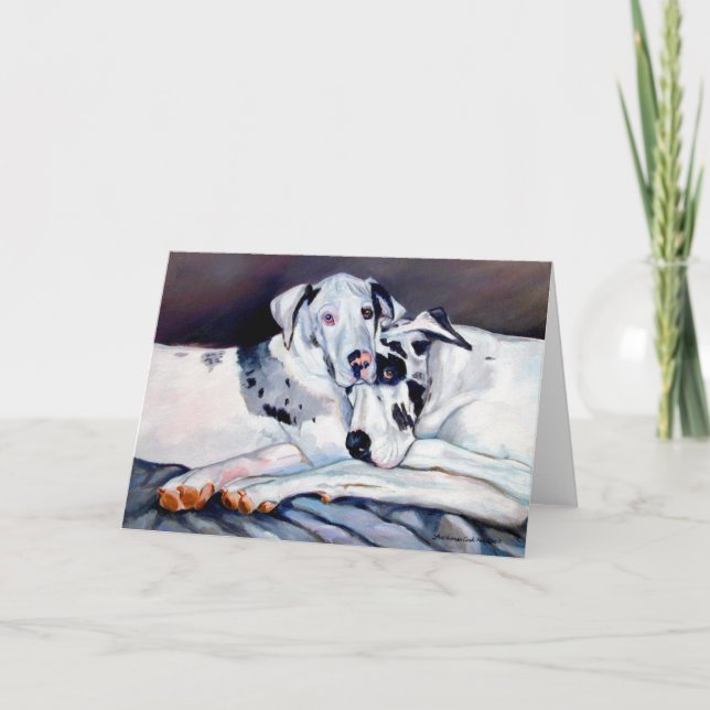 Cartões de saudação de grande dinamarquês (Frente)