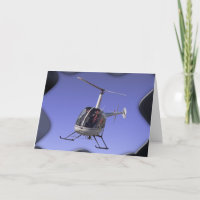 Cartões de saudação de helicópteros que voam com c