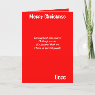 Cartões de saudação de Natal do Chefe