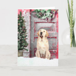Cartões de saudação de Natal do Retriever Labrador