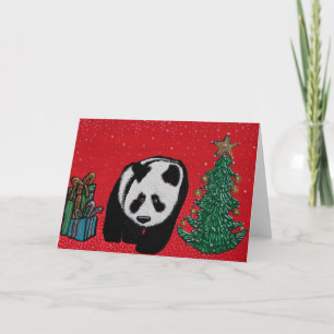 Cartões de Saudação de Panda de Natal