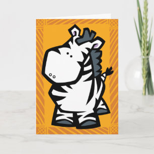 Cartões de saudação de Quebra-cabeça Zebra Willife