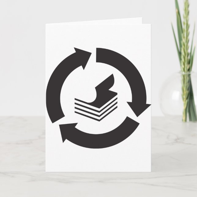 Cartões de saudação de Reciclagem de papel (Frente)